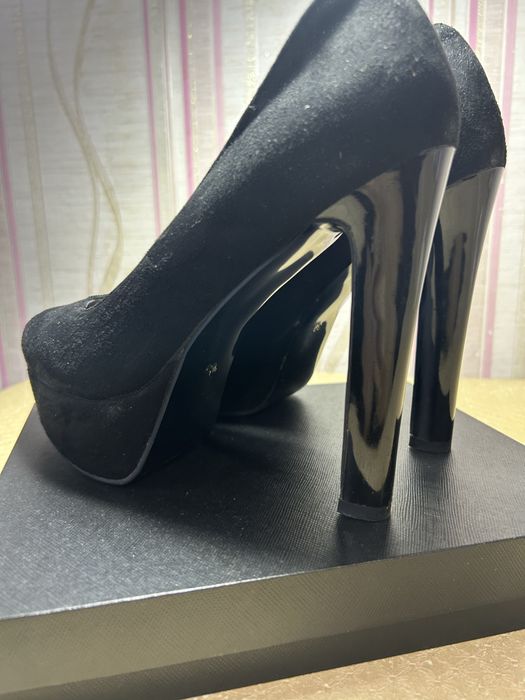 Туфли замшевые черные