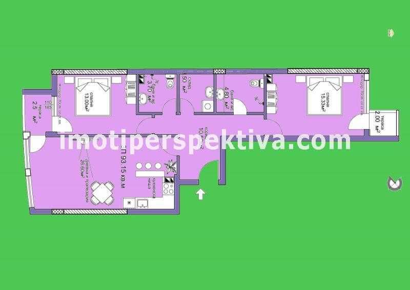 Продава се Тристаен апартамент в Пловдив, Център - 114 кв.м за 1300 €/кв.м - Снимка #5