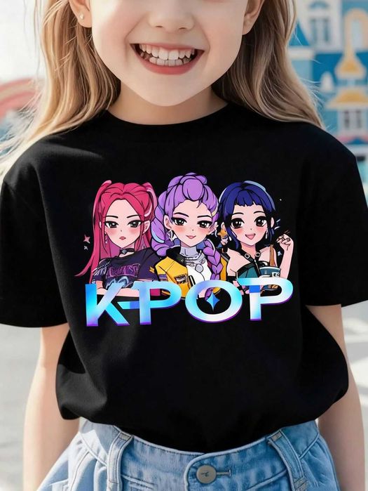 K pop DEMON Hunters детски тениски , блузи с дълъг ръкав