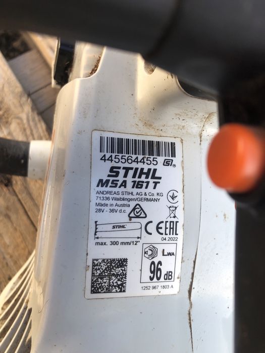 Drujba mica de o mana pe baterie Stihl Msa 161 T