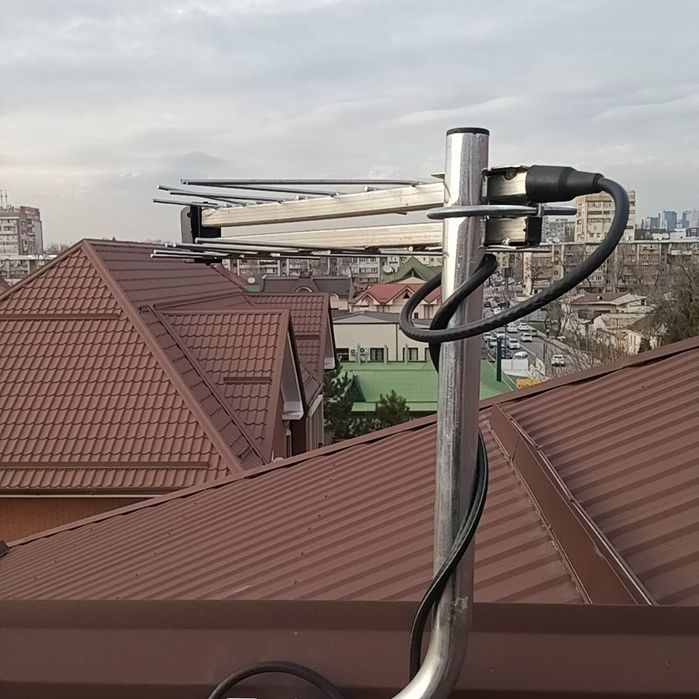 Установка эфирных антенн, настройка SMART TV, монтаж телевизора