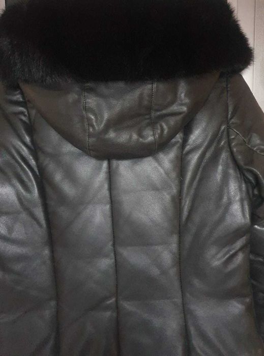 Пуховик с мехом норки