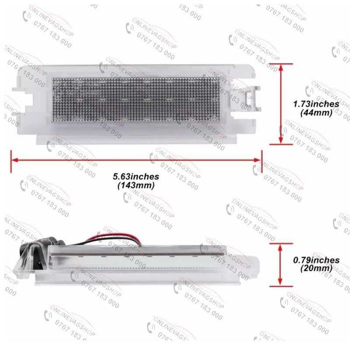 Lampa LED numar Dacia Logan 2, Sandero 2 Stepway II Renault Clio 2