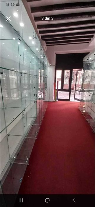 Vitrine sticla securizata, magazin, expozitie