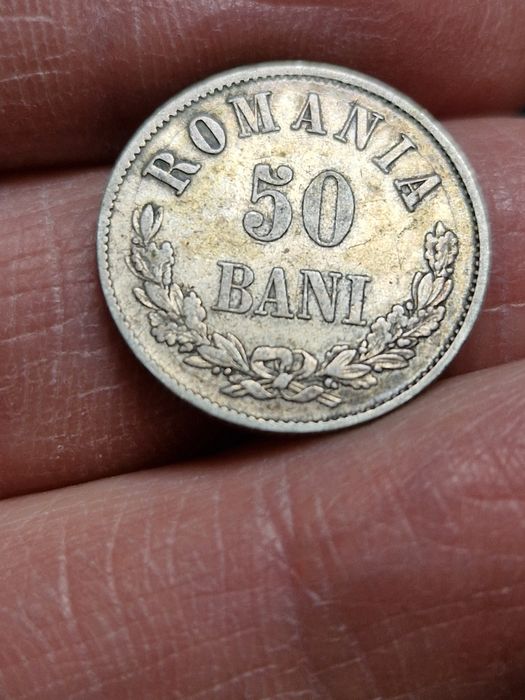 50 Bani 1873 - aUNC (de colecție cu detalii și luciu parțial)