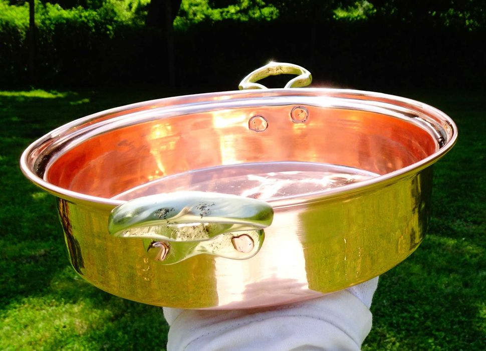 Меден тиган,медна тава,ръчно кован.