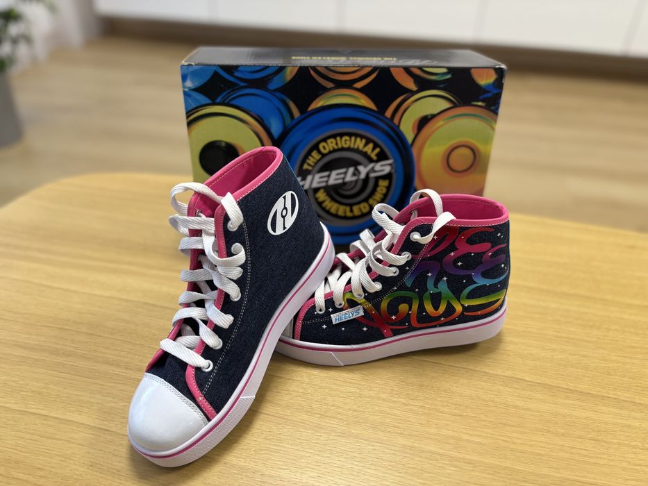 Heelys Veloz Denim/Rainbow!
