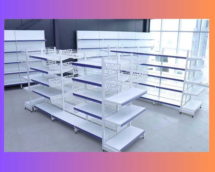 елезные стеллажи, полки стеллаж temir stellajlar savdo stellaj tokcha