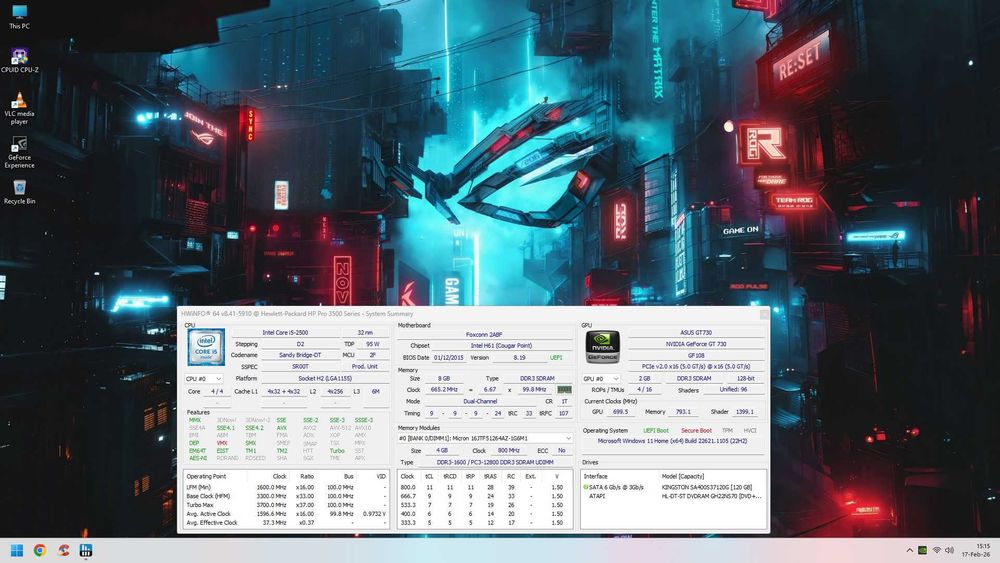 PC Gaming i5 Quad/Blue/8GB Ram/SSD 120GB/GT 730/WiFi/W11 la 300lei