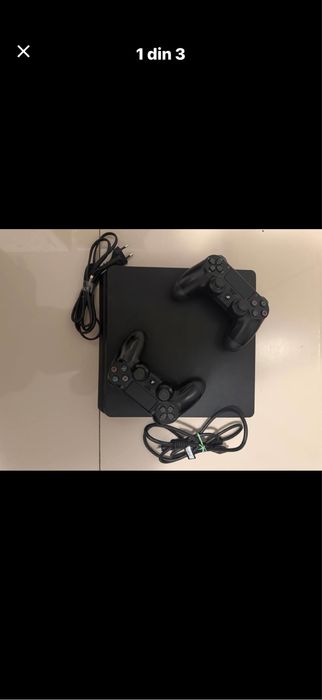 PS4 Slim inpecabil 1 TB perfect functional cu 2 controller V2 original