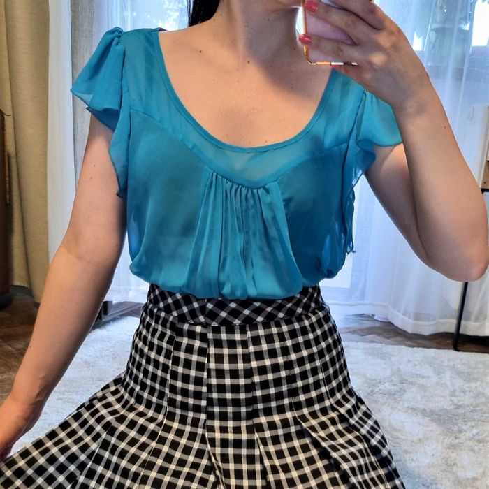 bluza vaporoasa bleo maneci volane, M