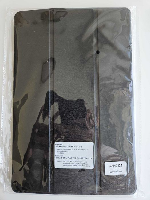 Husa DDOLI ® pentru tableta Lenovo Tab P12, 12.7 inch, Negru