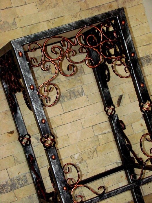 Mobilier baie FIer Forjat / stil industrial.Oglinda si suport chiuveta