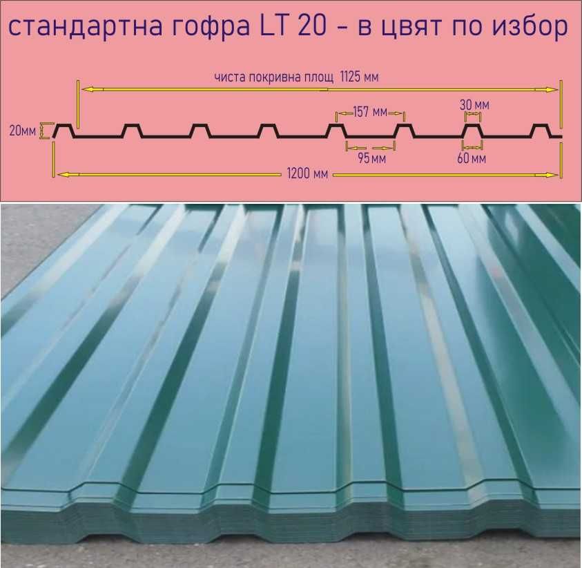 LT -ЛАМАРИНА с ПВЦ покритие.. ПРОИЗВЕЖДАМ гофрирана ЛТ ламарина. гр ...