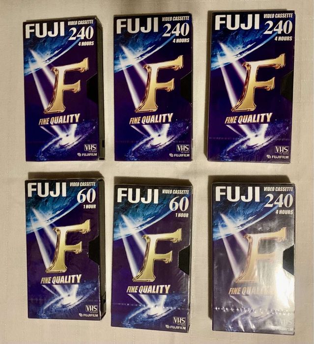 видео касети - VHS - Fuji -  1 час  - 6 бр.