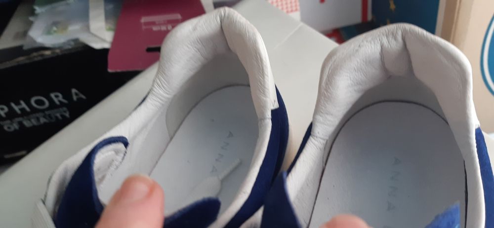 Pantofi cu siret piele intoarsa ANNA CORI