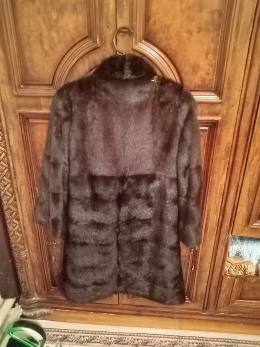 Шубка норка коричневый цвет