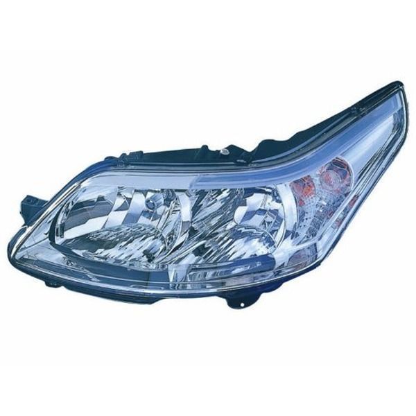 Far Citroen C4 (La/Lc) 10.2004-09.2008, stanga/dreapta, tip bec H1+H7, reglare electrica, cu motoras, ECE, 620853, 6208C7