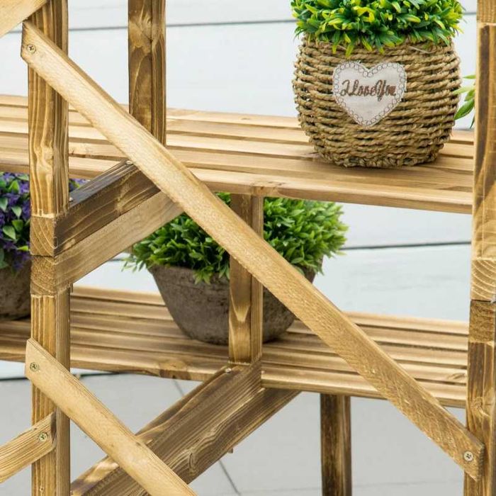 Стълба за растения Outsunny, стълба за цветя на 3 нива