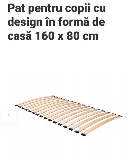 Pat copii forma de casuta 160×80 cm