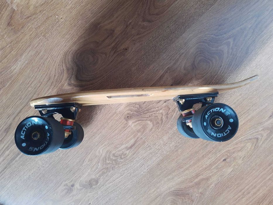 Penny board Portabil, PU, ABEC-9, Bambus, Cruiser, produs utilizat