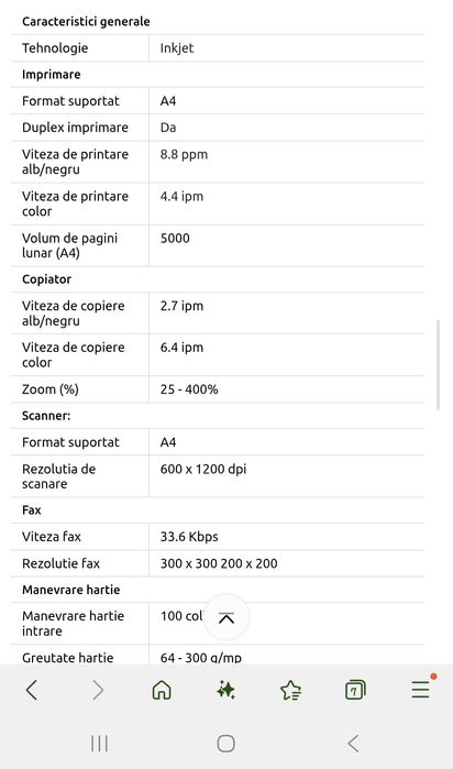 Multifunctional Inkjet color Canon TR4650, A4, Wireless , ADF