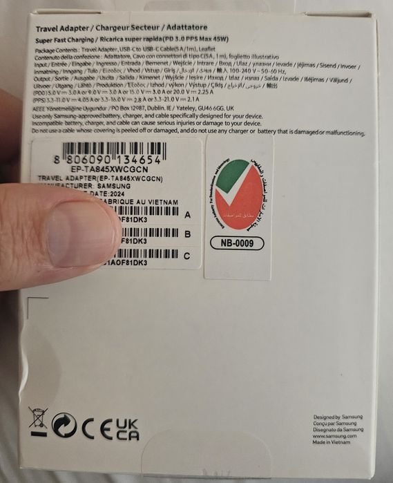 Incarcator original Samsung 45W