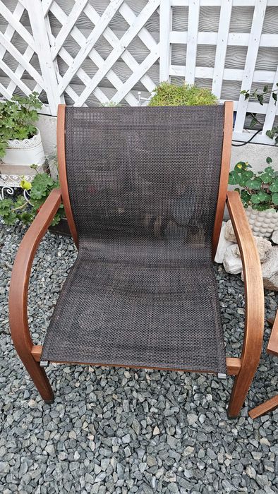 Set lemn eucalipt masa 2 scaune outdoor gradina Tarrington House cafea