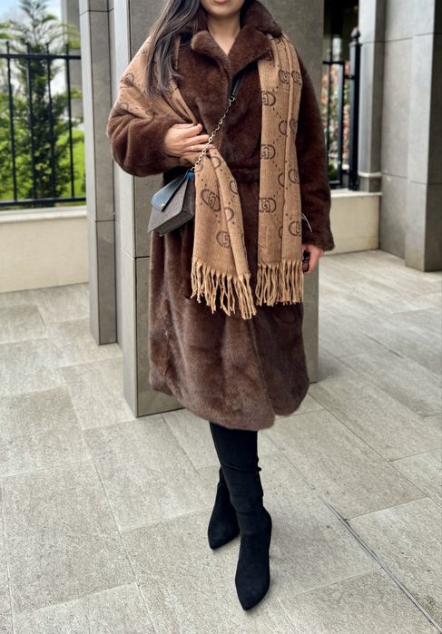 Палто шуба яке тип ZARA от изкуствен косъм норка S-L размер