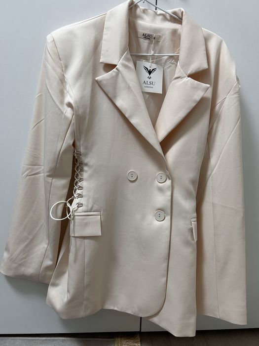 Пиджак притвленный с завязками