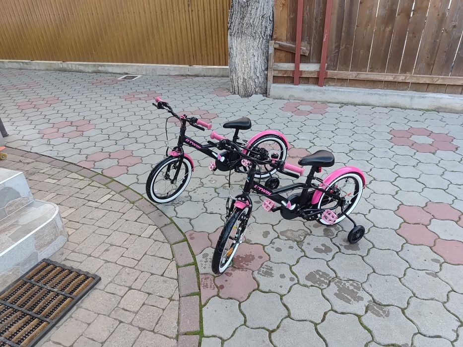 Vând 2 biciclete pentru fete, Btwin, 16inch