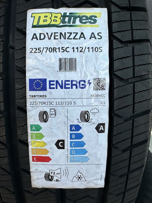 Нови Всесезонни Бусови Гуми TBB TIRES ADVENZZA AS 225/70R15C 112/110S 2257015 2257015C
