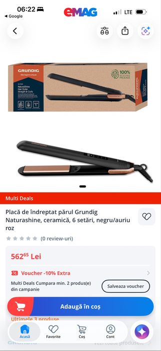 Placa par 2 in 1 Grundig HS 7034 Straight & Curls NOUA