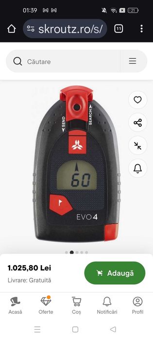 detector avalansa Evo 4, nou, la cutie. recco