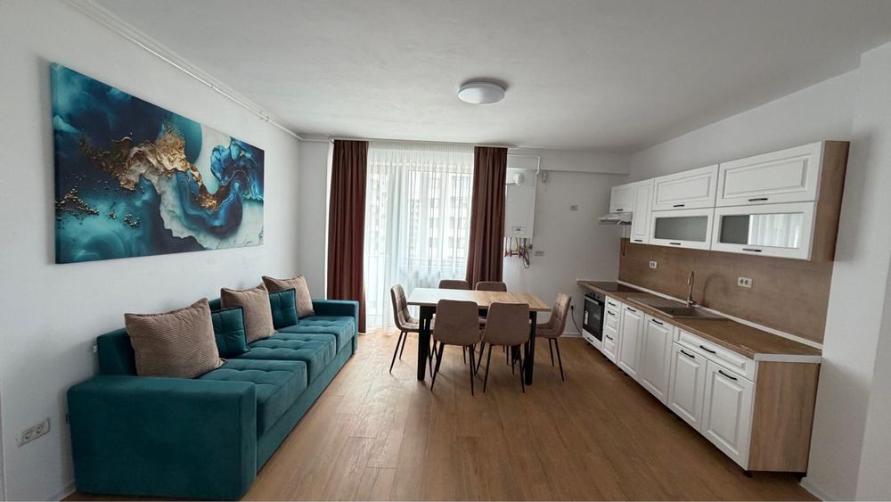 Apartament 3 camere, 2 bai, debara, balcon,Etaj 2/5 cu llift, Bloc nou.
