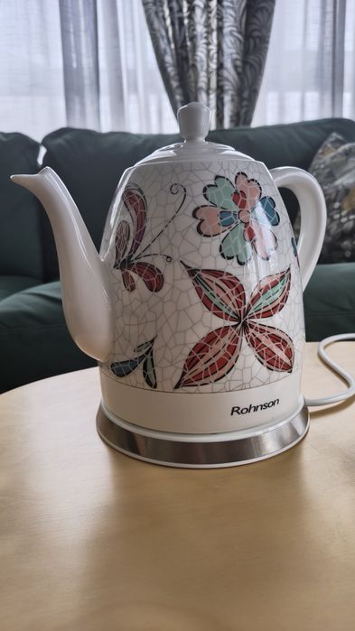 Керамична нагревателна кана Rhonson, 1200W, 1.5l , R-7802. Като нова!