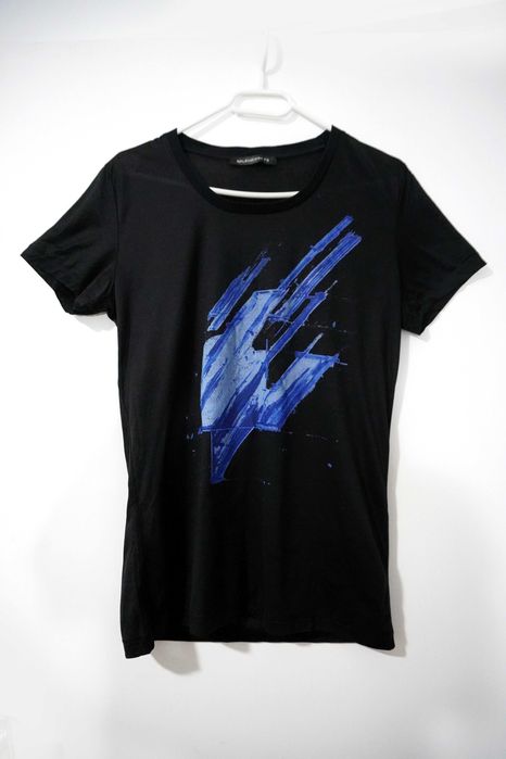 Tricou dama din bumbac imprimat negru Balenciaga