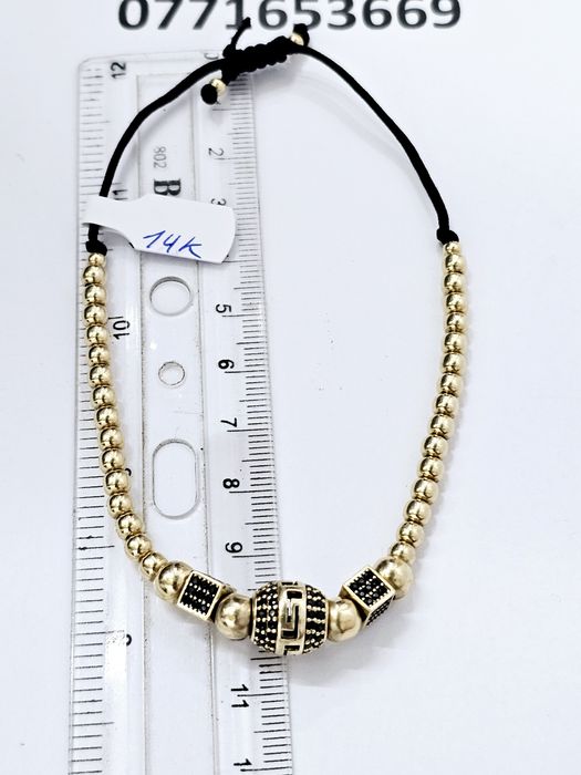 Vand bratara cu bile din aur 14 k 10.25 g cod 728