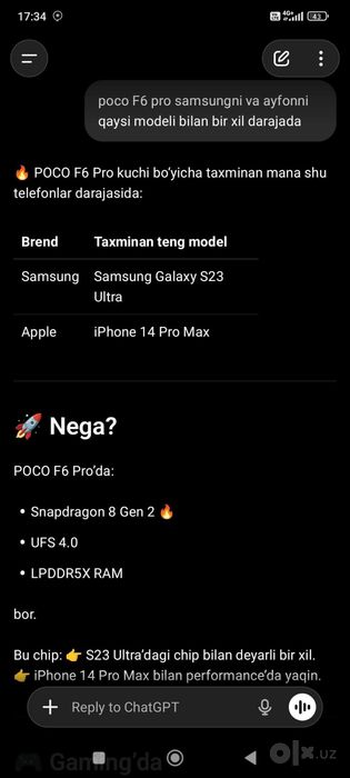 Xiaomi poco F6 pro gaming