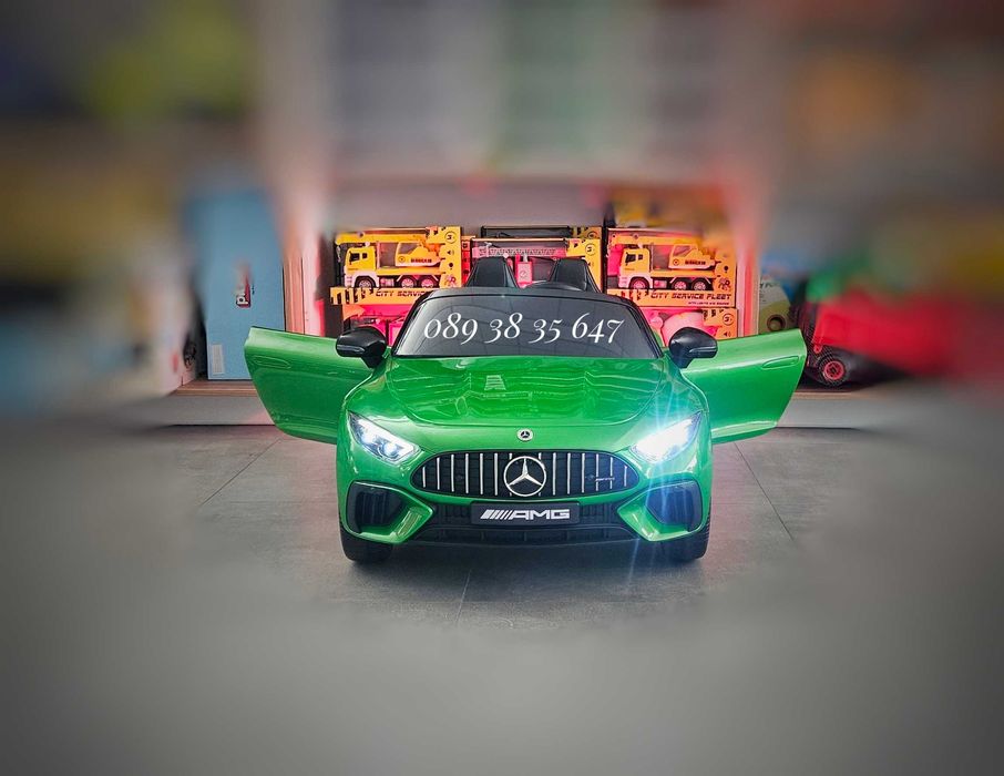 ТОП ЦЕНА!НОВО!Акумулаторна кола Mercedes SL63 AMG с 12V,МЕКИ ГУМИ,USB