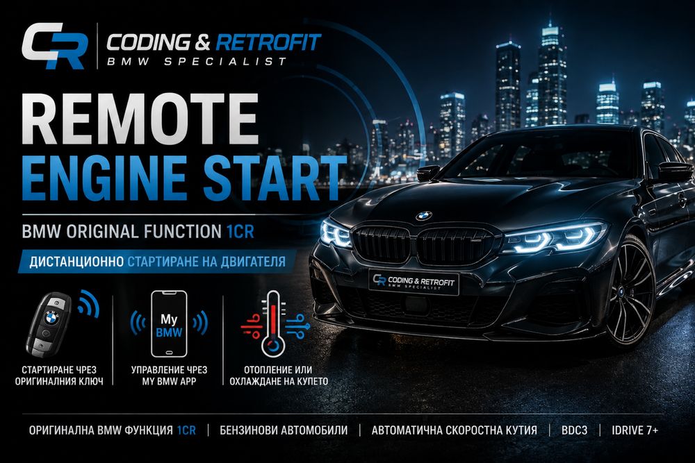 BMW 1CR Remote Engine Start – Дистанционно стартиране