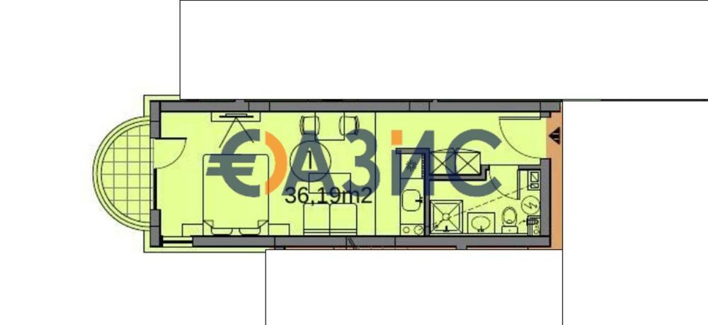 Продава се Едностаен апартамент в к.к. Слънчев бряг - 41 кв.м за 1683 €/кв.м - Снимка #7