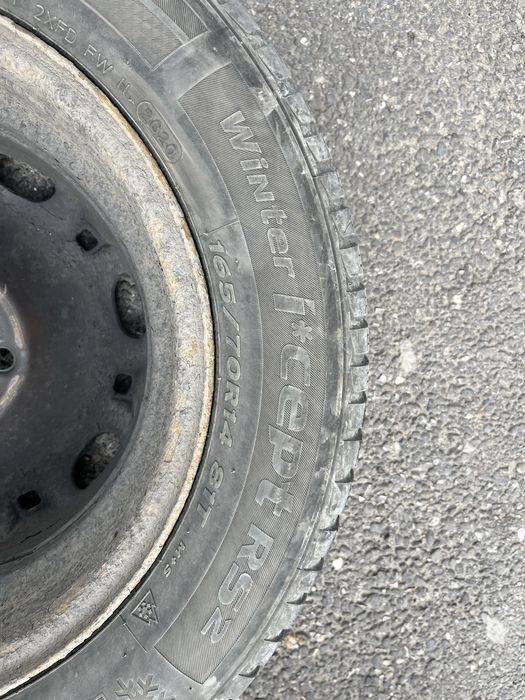 Roti VW 14” jante tabla, anvelope Hankook 165/70 R14