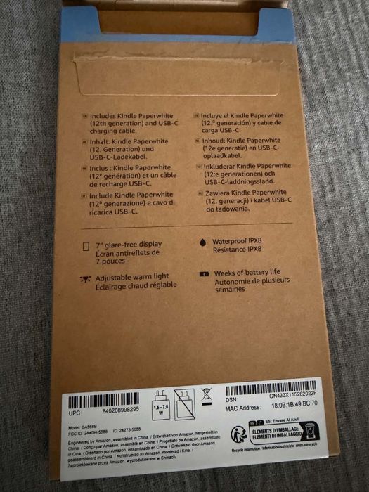 Продавам Kindle Paperwhite 12