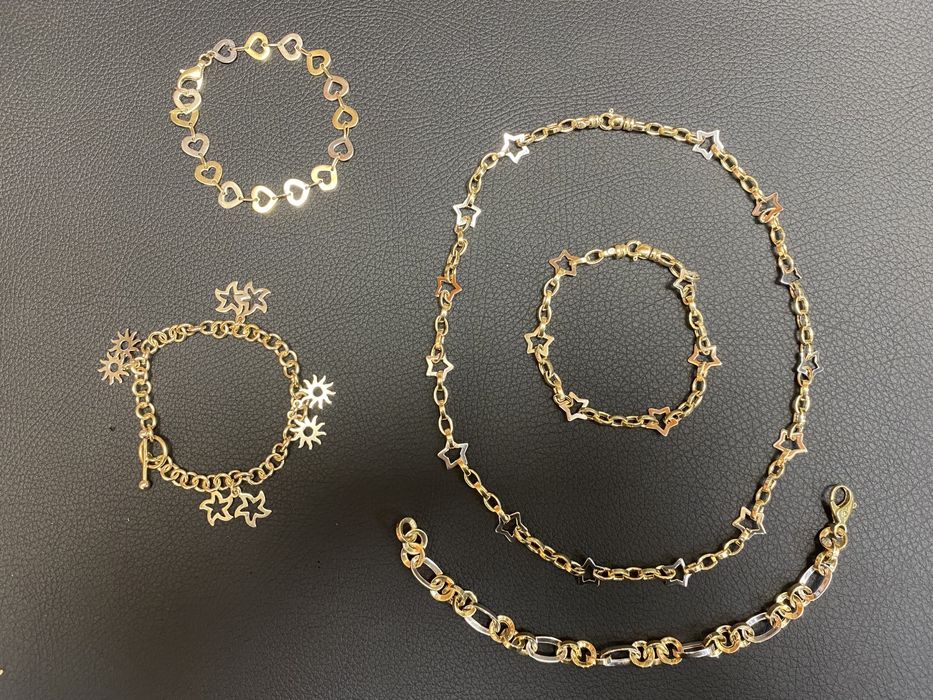Златни синджири гривни плочка 14к 585 gold zlatni zlato