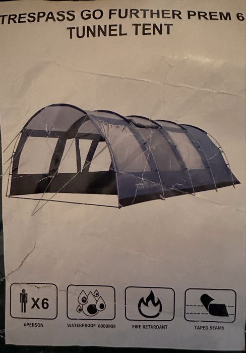 Cort trespass go further prem 6 tunnel tent