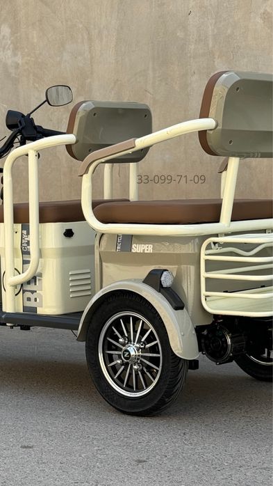 Семейный трицикл рикша X6 800W для семьи и закупок | Новое в упаковке!