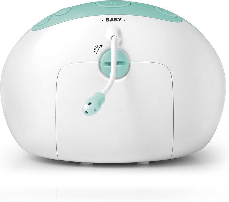 Alecto DBX-85MT - Пълен DECT Eco бебефон, бял/ментово зелен