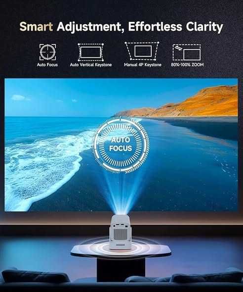 Magcubic HY310 Mini video Proiector Auto Focus 4K Nativ 1080P 260ANSI Android 11, Garantie