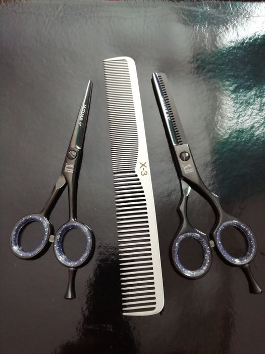 set foarfeci profesionale jaguar tuns filat pieptăn 5